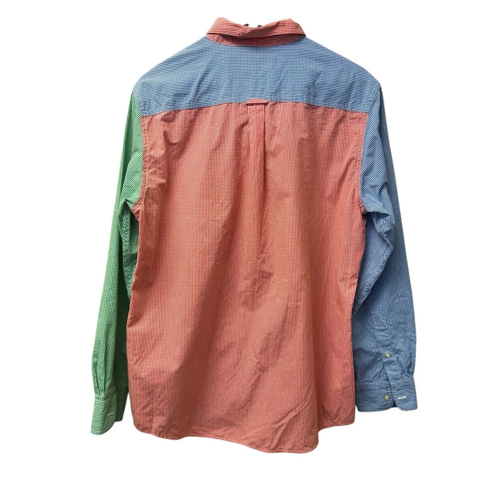 Chaps Ralph Lauren Patchwork Shirt M Button Down … - image 8